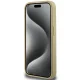 Чехол Hello Kitty для iPhone 15 Leather Kitty Head MagSafe, золотой