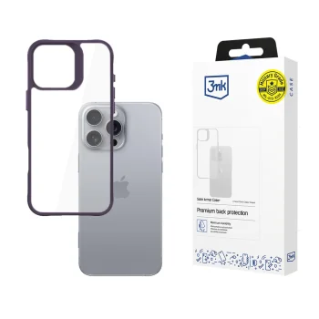 3mk Satin Armor Case+ for iPhone 16 Pro Max, Transparent / Purple