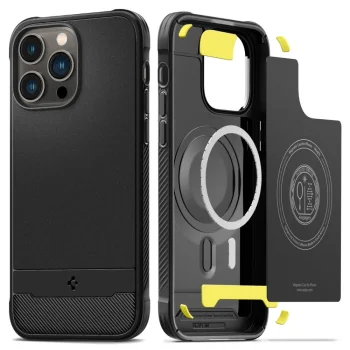Apple iPhone 14 Pro Max 6.7'' Spigen Rugged Armor Mag Magsafe Case Cover, Black