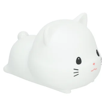 Силиконовый ночник для детей, спящий котенок, USB, белый