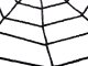 Halovīna Dekorācija Zirnekļa Tīkls Melns, 90x90 сm | Halloween Decoration Black Spider Web