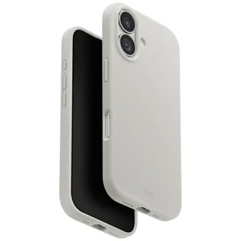 Uniq iPhone 17 vāciņš Lino Magclick Charging, gaiši pelēks