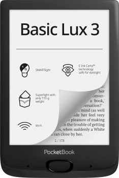 PocketBook Basic Lux 3 E-Grāmatu Lasītājs, Melns | E-Book E-Reader, Inc Black