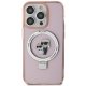 Karl Lagerfeld iPhone 15 Pro Max vāciņš Ring Stand Karl & Choupette MagSafe, rozā