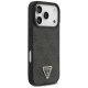 Guess iPhone 17 Pro vāciņš Leather 4G Triangle Strass MagSafe, melns