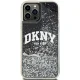 DKNY iPhone 12 / 12 Pro Case Liquid Glitter Big Logo, Black