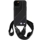 BMW M Edition Carbon Stripe & Strap vāciņš iPhone 15 / 14 / 13 ar siksniņu, melns