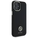 Guess iPhone 16 vāciņš Silicone Logo Strass 4G, melns