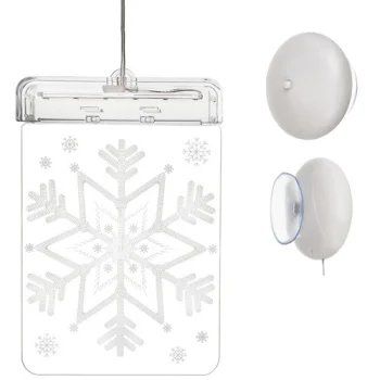 Malatec 3D LED loga dekorācija - Sniegpārsla, silta balta gaisma