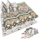 Nukido Foldable Foam Play Mat Earth-Train, 200 x 180 x 1 cm