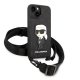 Karl Lagerfeld Monogram Ikonik Patch Case for iPhone 14, Black