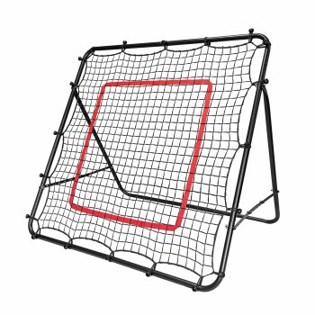 Futbola trenažieris Rebounder 120x120 cm, melns/sarkans