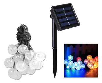 Solārā dārza virtene 20 LED RGB, 4.85m