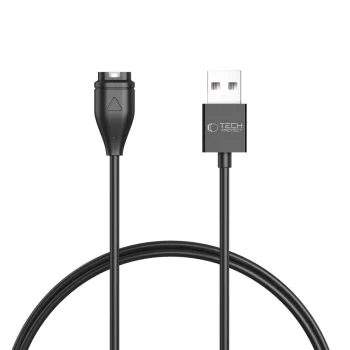 Tech-Protect MC04 UltraBoost USB-A uzlādes kabelis Garmin pulksteņiem 1m, melns