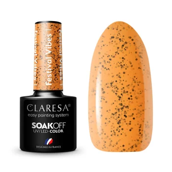 Гель-лак Claresa Festival Vibes 1, желто-оранжевый, 5 г