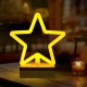 Светодиодный неон Звезда на деревянной подставке Forever Light FLNW04,...