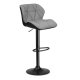 Sofotel Castel Adjustable Bar Stools with Backrest, Set of 2, Black and Grey