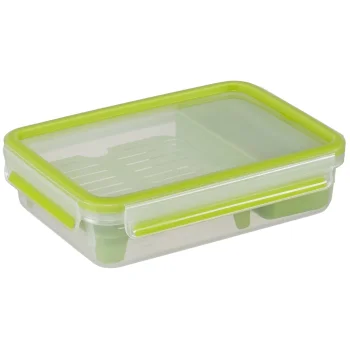 Pārtikas trauks Emsa Clip&Go Brunchbox 518099, 1,2 l, caurspīdīgs / zaļš