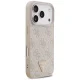 Guess vāciņš iPhone 18 Pro / 17 Pro Leather 4G Triangle Strass MagSafe, rozā