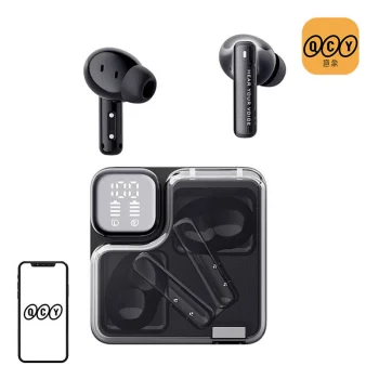 Bezvadu TWS austiņas QCY MeloBuds Neo T31 Bluetooth 5.3 Melnas