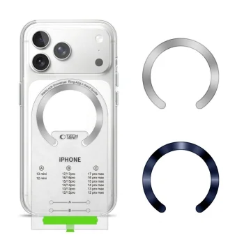 Tech-Protect MMP-210 MagSafe magnētiskais gredzens, 2 gab., Silver / Navy Blue