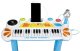 Multistore HC490441 Kids Keyboard Piano with Microphone & Stool, Blue