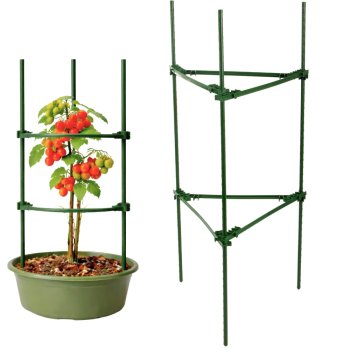 Trīsstūrveida augu balsts DIVO 60 cm dārzam, zaļš