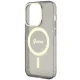 Чехол Guess для iPhone 14 Pro Glitter Gold MagSafe, черный