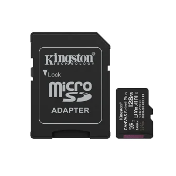 MicroSD atmiņas karte Kingston Canvas Select Plus 128GB, melns