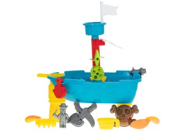 Kids Water and Sand Table Pirate Ship, 25 Pieces