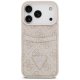 Guess iPhone 17 Pro vāciņš 4G Double Card Triangle, rozā
