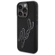 Karl Lagerfeld iPhone 15 Pro Max Case 3D Rubber Signature, Black