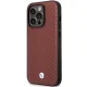 BMW Leather Diamond Pattern vāciņš iPhone 14 Pro Max, Bordo