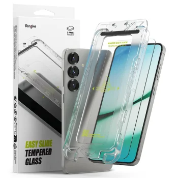 Ringke Easy Slide Tempered Glass for Samsung Galaxy S25 (2-Pack), Clear