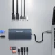 Wozinsky WDS03Y5S 14-in-1 USB-C Hub for 3 Monitors, Gray