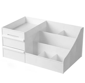 Практичный настольный органайзер с двумя ящиками и отделениями