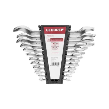 GEDORE red Double Open-Ended Spanner Set, 12 Pieces, 6–32 mm, Short