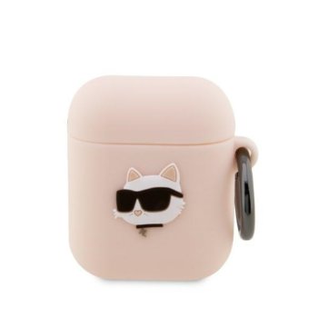 Karl Lagerfeld чехол для AirPods Силиконовый Choupette Head 3D Розовый