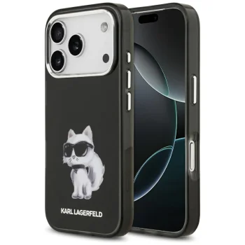 MagSafe Vāciņš Karl Lagerfeld iPhone 17 Pro Aquarelle Choupette Melns | Phone Case Cover