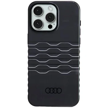 Чехол Audi для iPhone 15 Pro Max IML MagSafe, черный