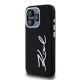 Чехол Karl Lagerfeld для iPhone 15 Pro Max Silicone Metal Script Logo, черный