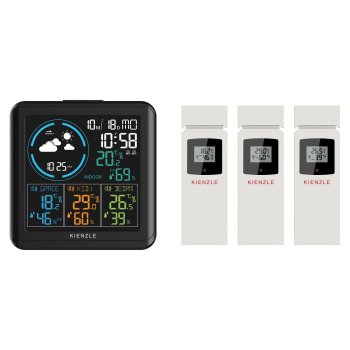 Метеостанция Kienzle 15004 с 3 беспроводными датчиками, черная