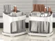 Cutlery Drainer with 3 Compartments and Water Spout