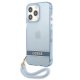 Guess iPhone 13 / 13 Pro Case Translucent Strap, Blue