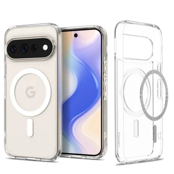 Vāciņš Spigen Ultra Hybrid Mag MagSafe priekš Google Pixel 11 Pro XL, caurspīdīgs un balts
