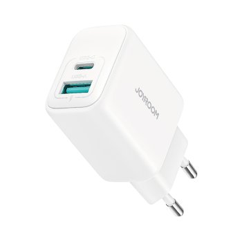 Joyroom JR-TCF21 tīkla lādētājs USB‑C / USB‑A 20W PD / QC 3.0 – balts
