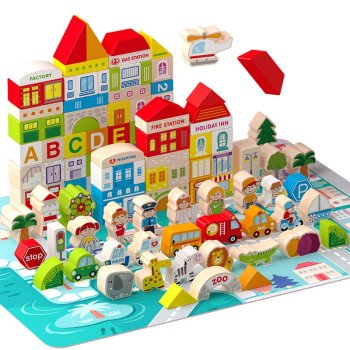 Wooden City Blocks Jhtoy-179