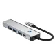 Tech-Protect HB01 5in1 USB-C centrmezgls, HDMI 4K 60Hz, PD 100W, USB 3.0, pelēks