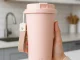 Кружка-мешалка термокружка с USB-C 350 мл Розовая