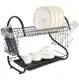 2-Tier Dish Drying Rack, Black